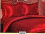 NEW SATIN COMFORTER - REVERSIBLE, FULL/QUEEN, RED