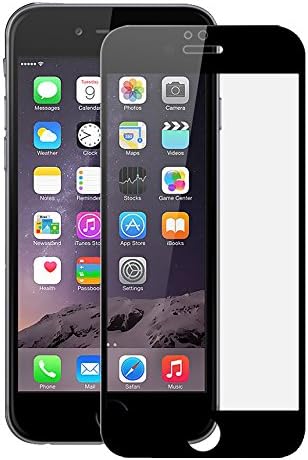RHXT Screen Protector iPhone6 Plus iPhone6s Plus Full Tempered Glass Screen Protector Edge to Edge 0.33mm Thickness Color Black