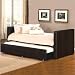 Hillsdale Marcella Leather Daybed with Trundle in Brown