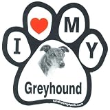 German Shepherd Paw Magnet (Black/White, 6in)
