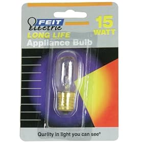 Feit Electric BP15T7N 15-Watt T7 Tubular Appliance Bulb, Clear by Feit Electric