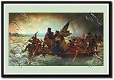 Framed Art Poster 20x30, Washington Crossing the Delaware