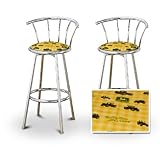 2 John Deere Farm Tractor Chrome Swivel Bar Stool Barstools