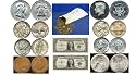 3/4 pound Coin Collection- 1 Ben Franklin Half Dollar, 1 Mercury Dime, 1 Buffalo Nickel, 1 Silver War Nickel, 1 Indian Head Penny, 1 Silver Washington Quarter, 1 Silver Roosevelt Dime, 1 Steel Penny, 75 Wheat Pennies, 2 Silver Certificates & 1 40%Silver Kennedy Half Dollar.