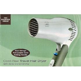 Buy Sharper Image Ionic Travel Hair Dryer Cord-Reel by Sharper Image Hair Dryer