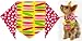 Girl's Pink Surfboard Bandana for Dogs (L) Ties on 14