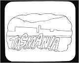 Mauspad mit Dekoration - Schwarz und Weiß, unterzeichnen, Tasmanien, Australien, Banner, Werbung