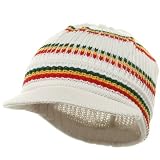 Rasta Beanie Visor-White RGY W27S21C