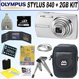Olympus Stylus 840 8.0MP Digital Camera (Silver) + 2GB Deluxe Accessory Kit