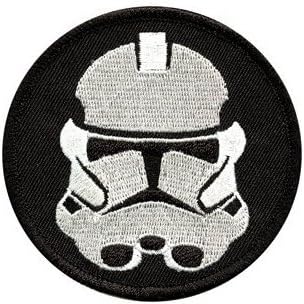 Star Wars Storm Trooper Round Movie Cartoon Logo Kid Polo T Shirt Patch Iron on Embroidered 7.5cm X 7.5cm