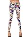 PrettyGuide Women's Wonder Woman Doodle Comics Alphabet Print Lycra Leggings Pants