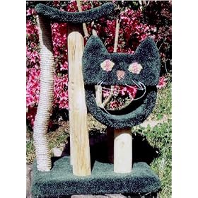 2 Level Sisal & Cedar Cat Face : Color BEIGE : Leg Covering SISAL ROPE ON TWO LEGS : Size 1 CRADLE, 1 CAT FACE