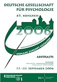 45. Kongress der Deutschen Gesellschaft f�r Psychologie