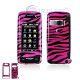 LG Voyager VX10000 Cell Phone Hot Pink/Black Zebra Design Protective Case Faceplate Cover