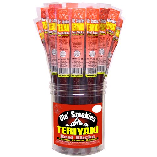 Buffalo Bills 1.25oz Teriyaki 9 Individually Wrapped Ole' Smokies (24 beef sticks per... by Choo Choo R Snacks, Inc.