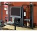 Black Entertainment Center with Glass Shelves E-Series Collection by Studio RTA - OFG-RM1003