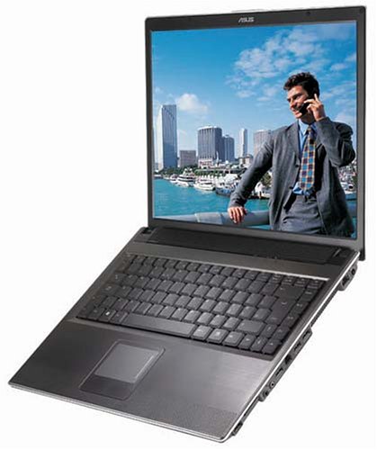 Asus V6J-8001P 15 Zoll XGA Notebook (Intel Centrino Core Duo T2400 1.83 GHz, 1 GB RAM, 100 GB HDD, DL DVD+/-RW, XP Prof)