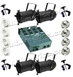 Par 64 Cans, Osram 300w DYS Lamps, Dimmer Pack, C-Clamps