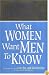 What Woman Want Men to Know: The Ultimate Book About Love, Sex, and Relationships for You--and the Man You Love