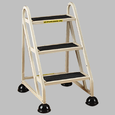 Office Product: CRA1041R19 4 Step Ladder, w/ Right Handrail, 24 1/2