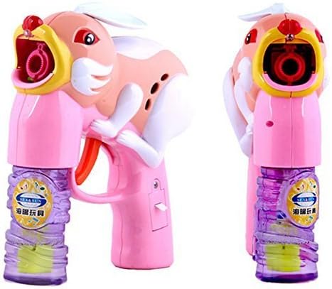 SweetToy Electric Bubble Gun with Transparent Music Flashing Light Children Bubble Toy