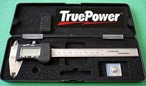 True Power 6"(150mm) Stainless Steel Digital Vernier Caliper with Inch Fractions/Decimal SAE/Metric Unit Display & Conversion