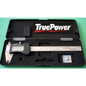True Power 6(150mm) Stainless Steel Digital Vernier Caliper with Inch Fractions Decimal... by True Power