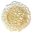 Champagne Colored Pebbled Glass Charger 13"D