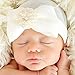 FEITONG Newborn Baby Girl Cute Pretty Bow Flower Pearl Hospital Hat