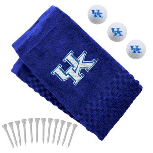 Kentucky Wildcats Embroidered Golf Towel, Golf Balls Tees Gift Set