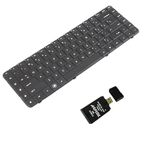 New Replacement Black Laptop notebook Keyboard for HP CQ62 G62 series PLUS AGPtek USB All-in-one Card Reader