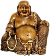 Best Unique Family Group Gift Idea 2011 - 10" Large Sitting Prosperity Buddha Statue with Faux Bronze Finish