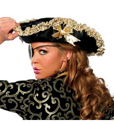 Womens Costume Outfit Accessory Pirate Hat