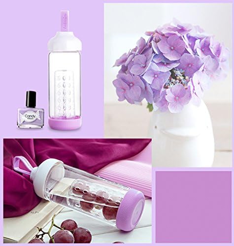 Natuzy Water Bottle Infuser with Fruit 16 Oz Cup Purple Sport Bottle Holiday Gift