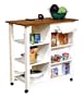 Venture Horizon 4125-11WH Double Wide Butcher Block Bin Kitchen