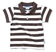 Sweet and Soft Classic Short Sleeve Baby Thick Striped Polo, 12 months, Brown