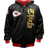 NFL Men's Kansas City Chiefs Heritage Reversible Hooded Sweatshirt (Black/Red, Medium)