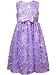 Rare Editions Girls 2T-6x Embroidered Sequined Mesh Dress, Lilac