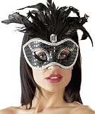 Produkt-Bild: Maske schwarz mit Federn