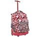 J World Single Handle Rolling Chess Backpack - Red
