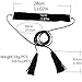 SUNSCSC Punk Gothic Long Black Velvet Chain Necklace Stretch Tattoo Choker Elastic Tassel Necklaces