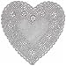 Paper Doilies Foil Hearts 6 Inch 18/Pkg-Silver