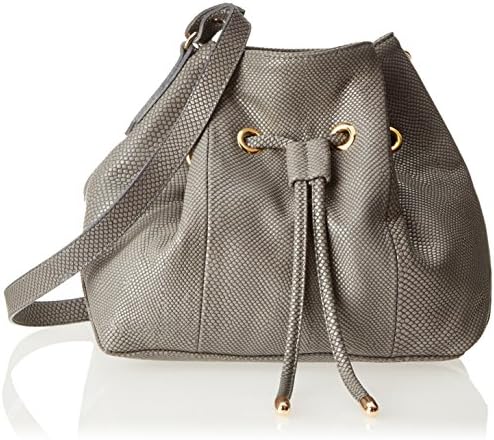 Lauren Merkin Peyton Drawstring Bucket Hand Shoulder Bag,Grey,One Size
