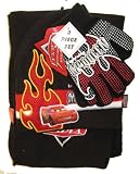 Black Disney Pixar Cars Mcqueen 3 Pcs Gift Set Scarf/muffler Hat Gloves