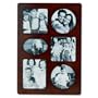 Lawrence Frames Walnut Wood Multi 6 Opening Picture Frame