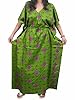 Mogul Kaftan Caftan Nightgown Red Batik Cotton Long Maxi Womans Nighty Dress