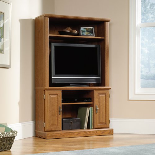Sauder Orchard Hills Corner Entertainment Center - Carolina Oak