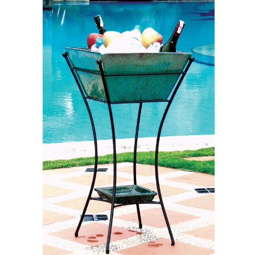 Alfresco Home Quadra Beverage Cooler/Planter On Stand