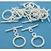 Rope Twisted Toggle Clasp Silver Plated Part Approx 12
