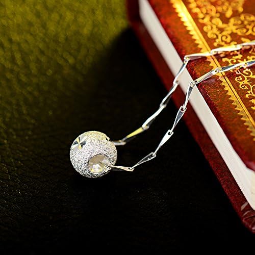 Prime Day Sale Lover Jewelry Fashion Jewelry 925 Sterling Silver Lucky Charm Ball Pendant Chain Necklace for Women 18"